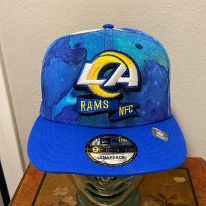 2022 Los Angeles Rams LA New Era 9FIFTY NFL Sideline Ink Dye Snapback Hat Cap